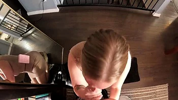 Nerdy Nympho Tricks Boss to Cum Inside Her Pussy - Blonde MILF Creampie