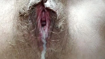 Hairy Russian MILF Angela Licks Pussy, Talks Dirty