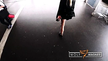 Harleen's Public POV Blowjob in Berlin Streets