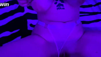 Big Tits Babe Gets Fucked Hard Under Neon Lights