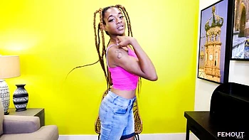 Solo Tgirl Masturbates Cute Small Tits