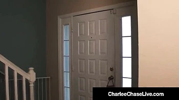 Charlee Chase Sucks Big Cock in Lingerie