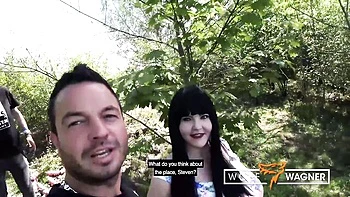 Curvy German BBW milf outdoor fucking