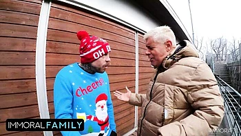 Taboo Family Threesome with Ass Eating