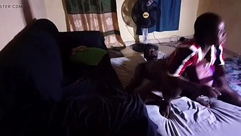 Afro Indian Girl Takes Big Black Cock Doggy