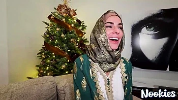 Hijab MILF Venus Valencia Big Tits POV Blowjob & Doggy Fuck