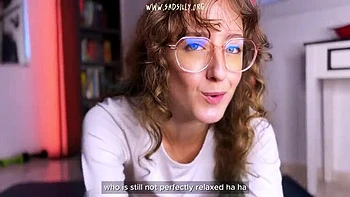 Blonde French Fitness Coach Jacks Off With Dildo & Handjob