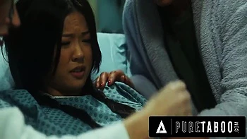 Asian Virgin Lulu Chu Gets Rammed by Stepmom & Doc
