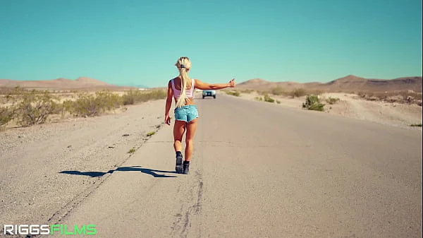 FIT KITTY GETS A CREAMPIE IN THE DESERT