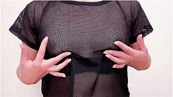 Japanese Babe's Nipples Orgasm with Clear Toy Play