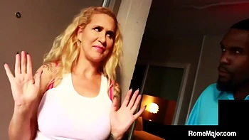 Blonde With Big Tits Gets Double-Penetrated and Sucks Big Cock