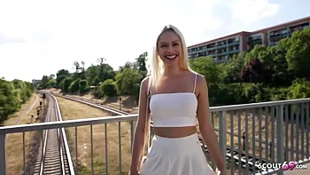 Blonde Vivian Lola’s First Anal With Big Cock at Casting