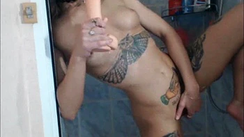 Young Brunette Masturbates Wet & Moans in Shower