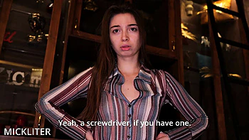 My Slutty Brunette GF Fucks My Buddy Doggy Style