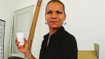 German Secretary Slammed by Three Huge Cocks