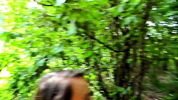 Brunette Teen Gives Risky POV Handjob Outdoors