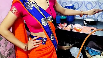 Indian Bhabhi Gets Hardcore Kitchen Fuck - Busty Desi Mom