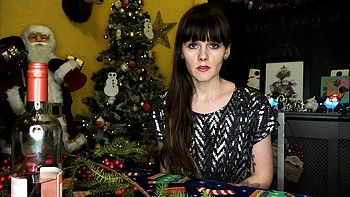 Brunette Teen Masturbates Solo on Christmas