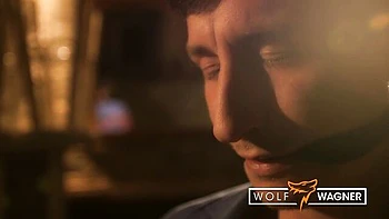 Redhead with big cock gets handjob and squirts