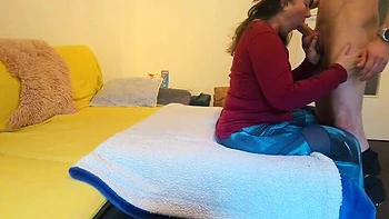 German Step Mom Sucks Cock & Fingers Ass Teen