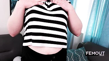 Cute Tgirl Marceline Masturbates Her Small Tits