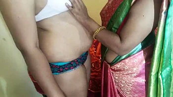 Indian Housewife Cheats With Maid in Hot Lesbian Breast Licking