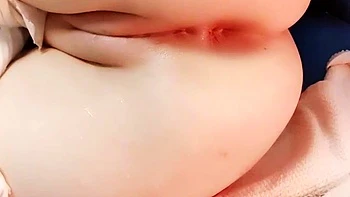 Japanese teen pleasures her tight pussy with toys