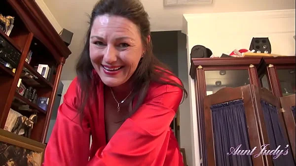 AuntJudys - Your Mature Full-Bush Step-Aunt Joana gives you a Taboo Massage & Handjob
