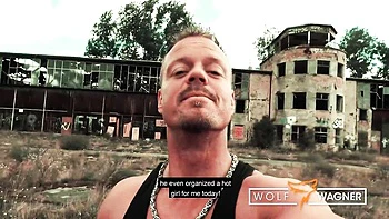 Berlin's emo goth Doreen fucks big cock outside