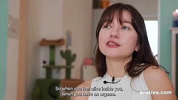 German Redhead Amateur Fingering Big Natural Tits with Toy