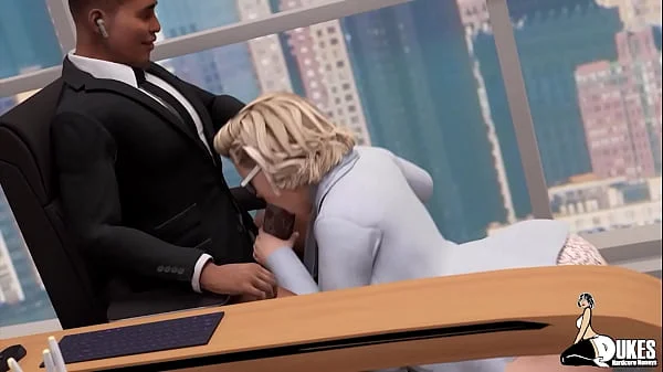 A BBC fucks his employee then keeps her on as his new secretary