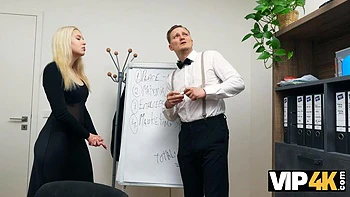 Teen Blondie Fucks Cock First Time in Office