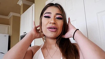 Brunette Latina Mila Milkshake gets fucked missionary and sucks cock