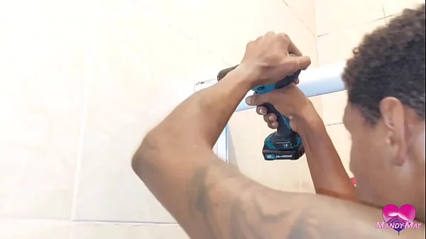 Had anal sex with the contractor and filled a squirt glass so he wouldn't wet his bed