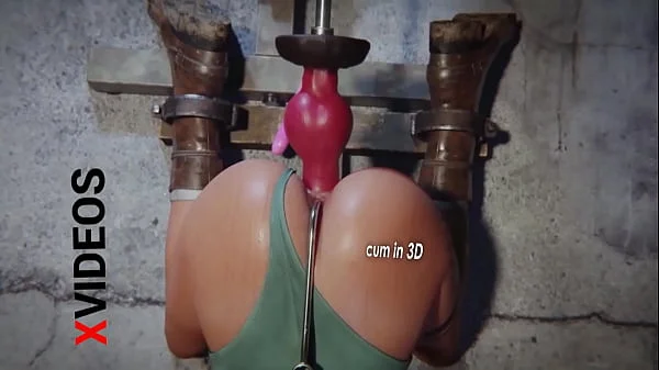 Sex machine fucked hard this 3D girl in her ass