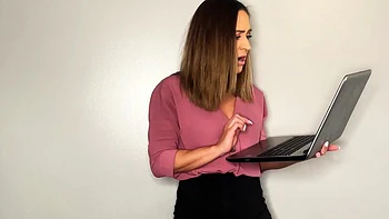 Upskirt British babe mocks small cocks