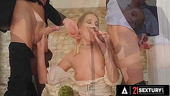 Angelika Grays Gets Double Penetrated And Cums In Mouth