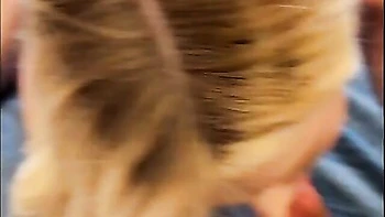 Sloppy Blowjob from My Stepdaughter's Curvy Blonde Friend