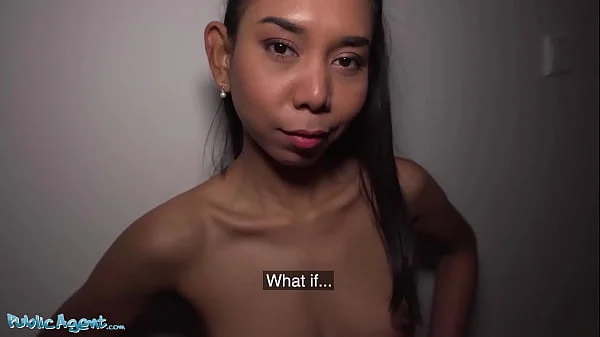 Public Agent - Asian babysitter with nice petite tits, full nipples and small ass goes all the way for extra money, sucking in public and letting her sweet tight shaved pussy get stretched to orgasm