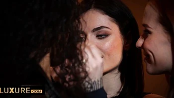 Clemence Audiard's wild lesbian threesome with brunette & redhead