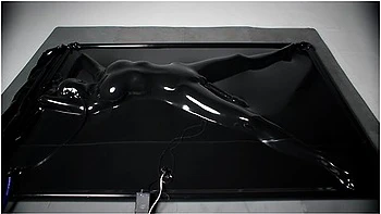 First Time Breathplay Orgasm In Vacbed With Remote Control Breathing Tube And Estim