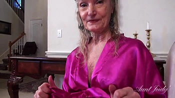 Step-Auntie Diane Catches You Masturbating, Offers to Help POV