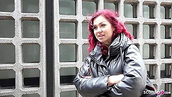 German Redhead College Teen 18+ - Tattoo Model Ria Red - Pickup And Raw Casting Screw