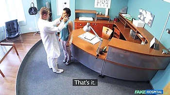 Gorgeous office fuck on the table with a long-legged Grace