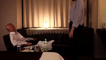 Beautiful Asian with hard nipples blowjob