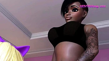 BBC Ebony Dominatrix FUTA Fists Petite Pet in Rough Doggy