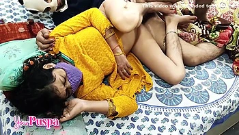Desi Punjabi Saasu Maa Fucked With Her Naughty Dammad, Sasu Maa Invited For Hard Fuck