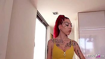 Crazy Redhead Teen 18+ Pantera Picked Up For A Sex Casting
