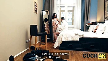 Husband watches smut with superb Lucy Mendez from Cuck 4K