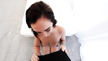 Hard doggy style casting with a gorgeous brunette babe Lilly